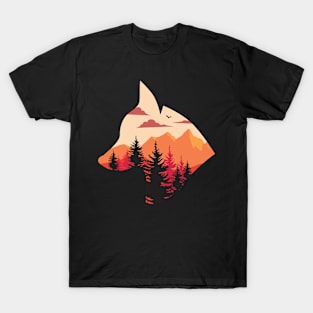 Wolf Adventure Illustration T-Shirt